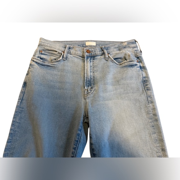 MOTHER The Stunner Zip Ankle Step Fray Jeans in Rolling in the Bushes Size 29 - Picture 5 of 10